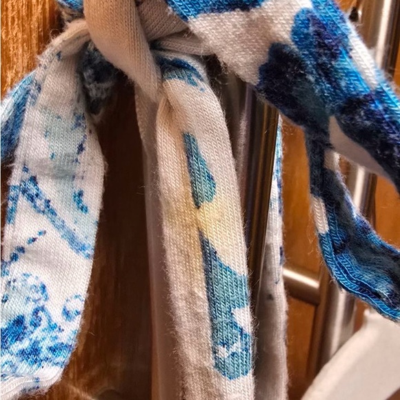 Soma‎ Halter Maxi Dress Women’s XLarge Blue White Boho  Stained Strap - Picture 2 of 4